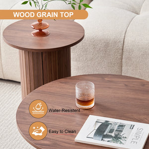 Duo Nordique | Duo de tables basses gigognes rondes, style scandinave