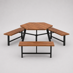 Cabanon | Table de pique-nique en acacia massif 6 personnes