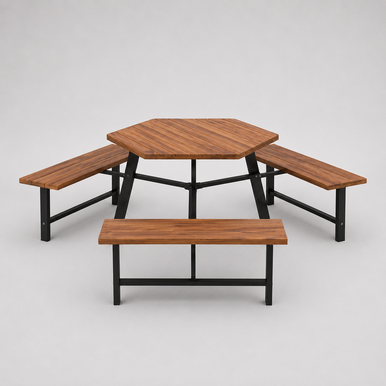 Cabanon | Table de pique-nique en acacia massif 6 personnes