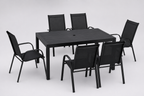 Élégance | Ensemble repas extérieur sept pièces.