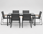 Convivio | Ensemble repas extérieur six fauteuils.