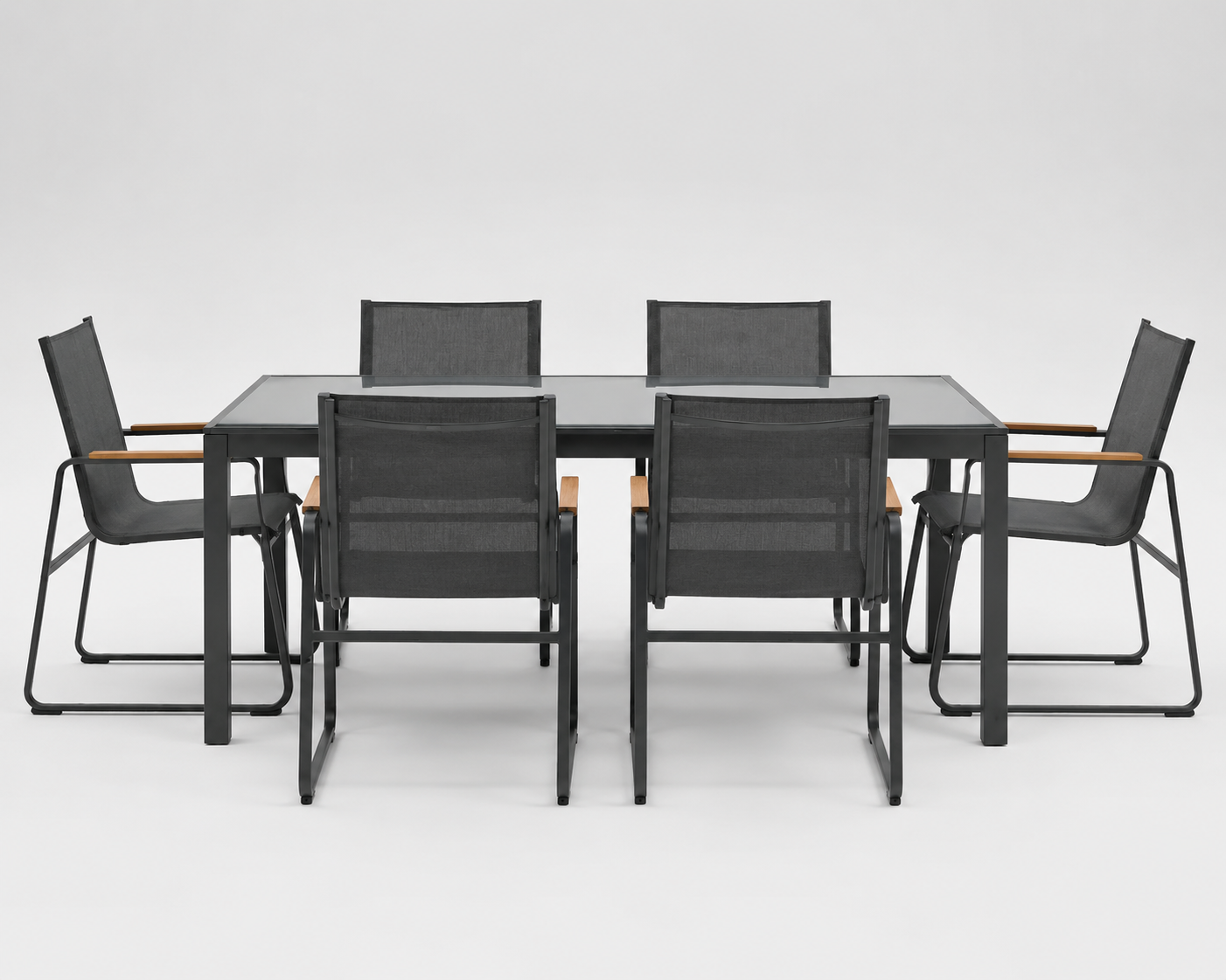 Convivio | Ensemble repas extérieur six fauteuils.