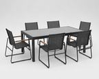 Convivio | Ensemble repas extérieur six fauteuils.