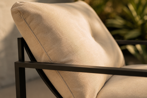 Toscana - Salon de jardin 4 pièces avec coussins capitonnés