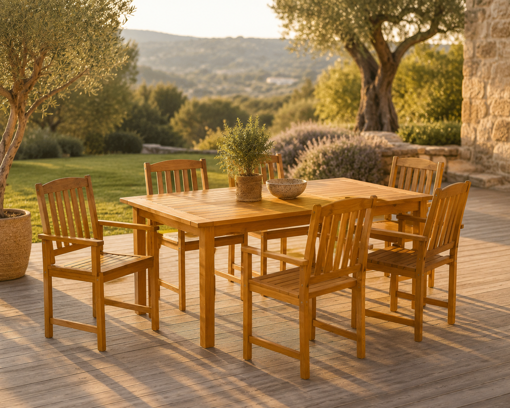 Aurelia | Chaises en bois d'acacia massif.