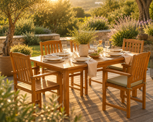 Aurelia - Chaises de jardin en acacia massif, lot de 2
