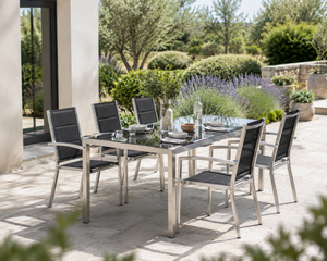 Portofino - Fauteuils de jardin aluminium, lot de 2