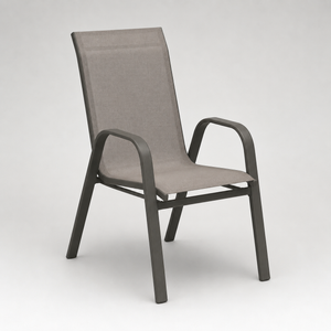 Mistral - Chaises de jardin empilables textilène, lot de 4