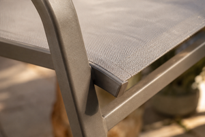 Mistral - Chaises de jardin empilables textilène, lot de 4