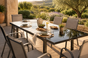 Mistral - Chaises de jardin empilables textilène, lot de 4