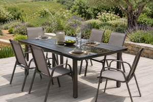 Mistral - Chaises de jardin empilables textilène, lot de 4