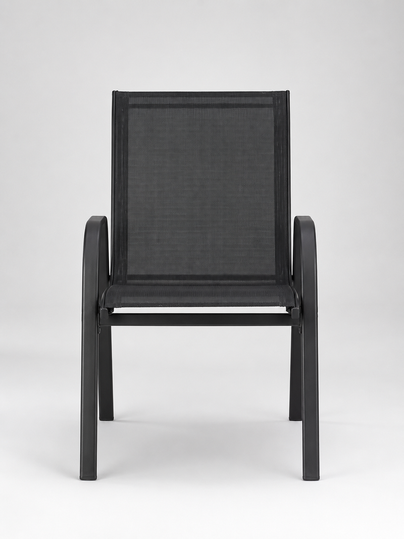Casseline - Chaises de jardin empilables teslin, lot de 4