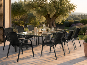 Casseline - Chaises de jardin empilables teslin, lot de 4