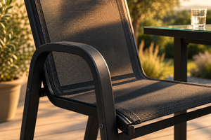 Casseline - Chaises de jardin empilables teslin, lot de 4