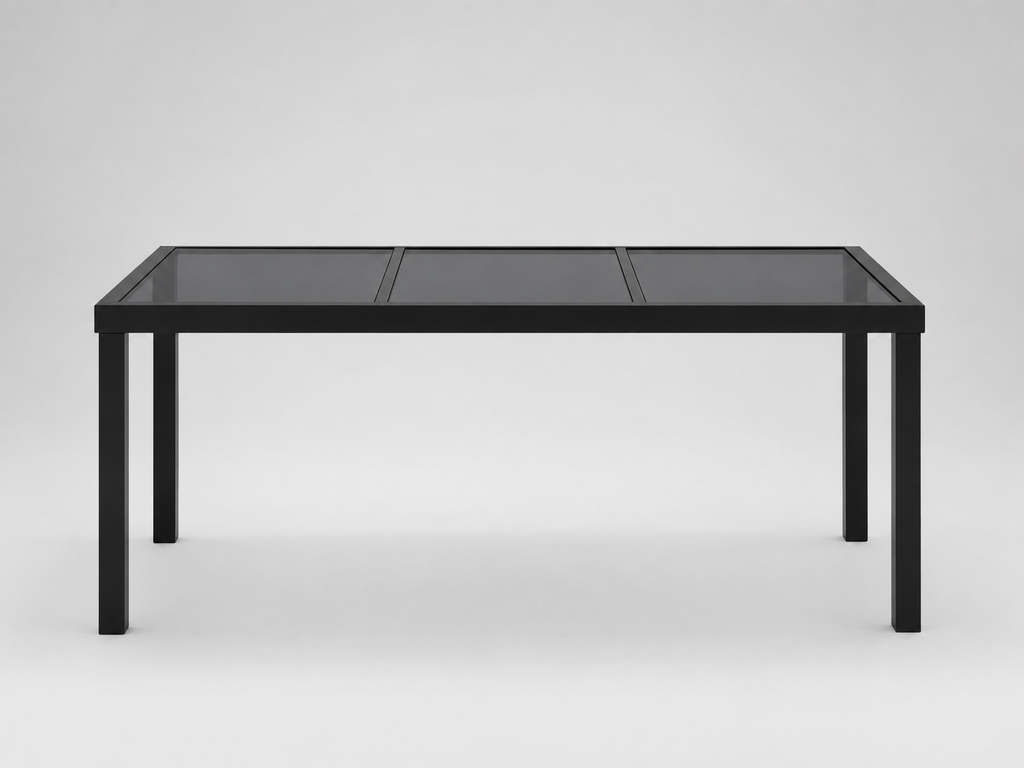 Obsidienne | Table extérieure en verre.