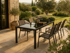 Obsidienne | Table extérieure en verre.