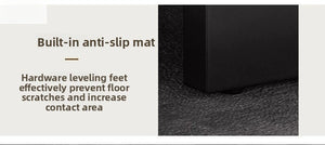 Titan | Table basse en pierre frittée effet marbre, piétement inox, plateau coulissant