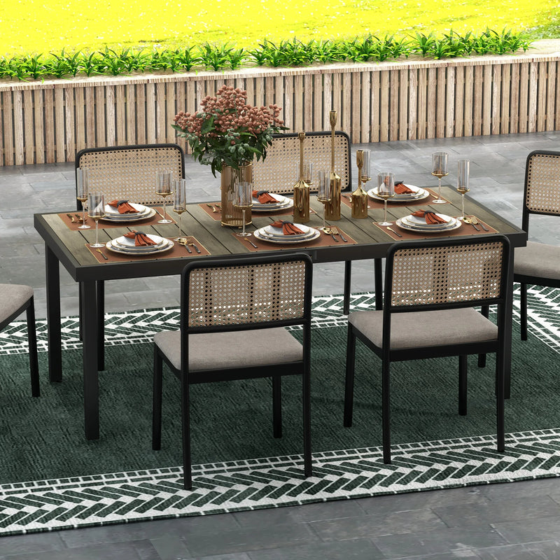 Solstice - Table de jardin en aluminium, 8 personnes