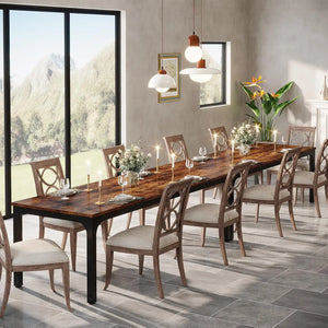Manufacture | Grande tavolo da pranzo in legno, stile industriale patinato