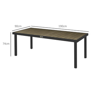Solstice - Table de jardin en aluminium, 8 personnes