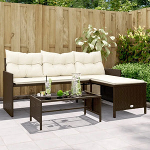 Table basse en verre trempé du canapé de jardin Lagon