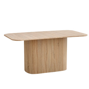 Stockholm | Table de salle à manger en bois, style scandinave, base ondulée