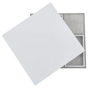 Pivot | Table basse pivotante à double plateau, effet marbre, blanc brillant, 70x70x36 cm