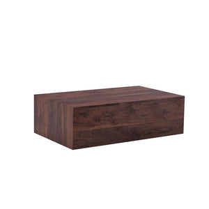 Ardoise | Table basse rectangulaire effet marbre gris, sans assemblage, 90x50x30 cm