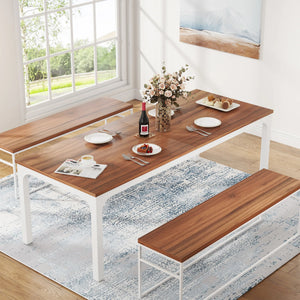 Manufacture | Grande tavolo da pranzo in legno, stile industriale patinato