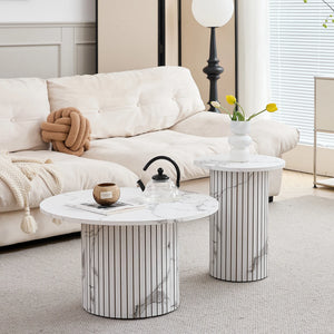 Duo Nordique | Duo de tables basses gigognes rondes, style scandinave