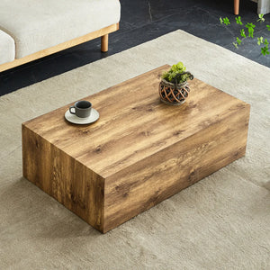 Ardoise | Table basse rectangulaire effet marbre gris, sans assemblage, 90x50x30 cm