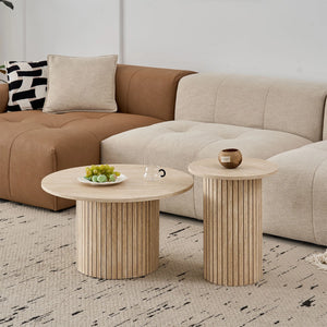Duo Nordique | Duo de tables basses gigognes rondes, style scandinave
