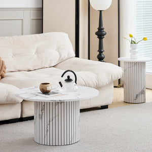 Duo Nordique | Duo de tables basses gigognes rondes, style scandinave