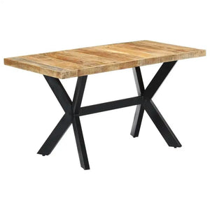 Manguier | Table de salle à manger en bois de manguier massif, style industriel