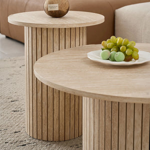 Duo Nordique | Duo de tables basses gigognes rondes, style scandinave