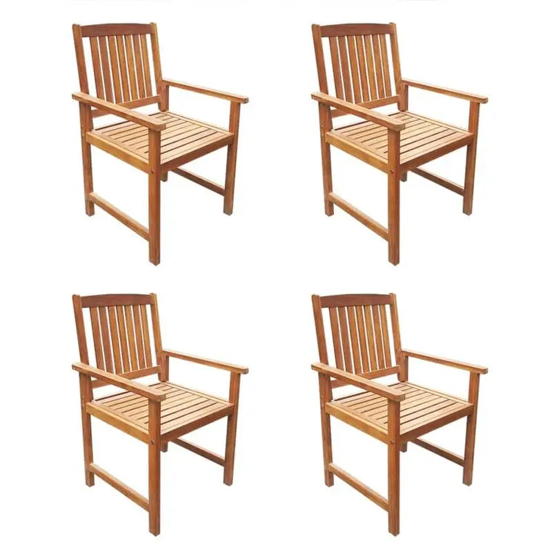 Vallée | Ensemble repas 5 pièces en acacia massif, table et 4 chaises