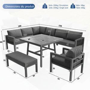 Accoudoirs tressés à la main du salon Panorama