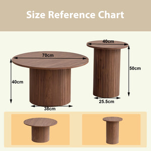 Duo Nordique | Duo de tables basses gigognes rondes, style scandinave
