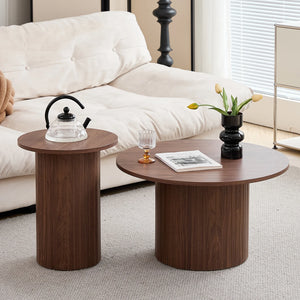 Duo Nordique | Duo de tables basses gigognes rondes, style scandinave