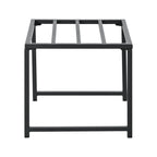 Séville | Ensemble repas 7 pièces, 4 fauteuils cordés et 2 poufs, table verre trempé