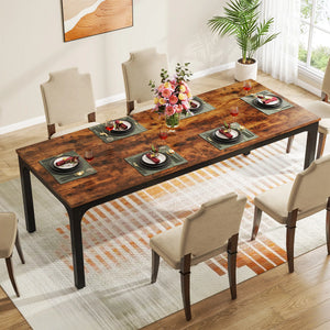 Manufacture | Grande tavolo da pranzo in legno, stile industriale patinato
