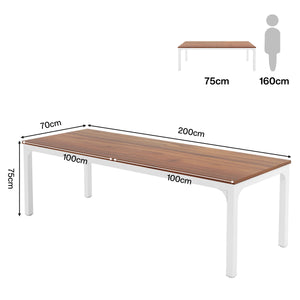 Manufacture | Grande tavolo da pranzo in legno, stile industriale patinato