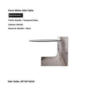 Prestige | Duo de tables gigognes rondes en marbre véritable et bois, sur-mesure