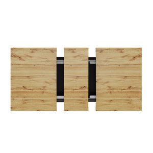 Clarté | Table de salle à manger en bois extensible avec éclairage LED intégré