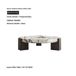 Prestige | Duo de tables gigognes rondes en marbre véritable et bois, sur-mesure