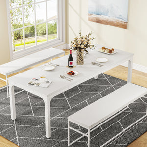 Manufacture | Grande tavolo da pranzo in legno, stile industriale patinato