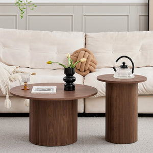 Duo Nordique | Duo de tables basses gigognes rondes, style scandinave
