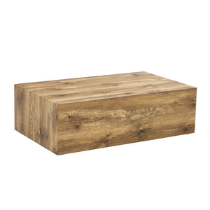 Ardoise | Table basse rectangulaire effet marbre gris, sans assemblage, 90x50x30 cm