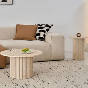 Duo Nordique | Duo de tables basses gigognes rondes, style scandinave