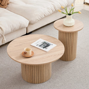 Duo Nordique | Duo de tables basses gigognes rondes, style scandinave
